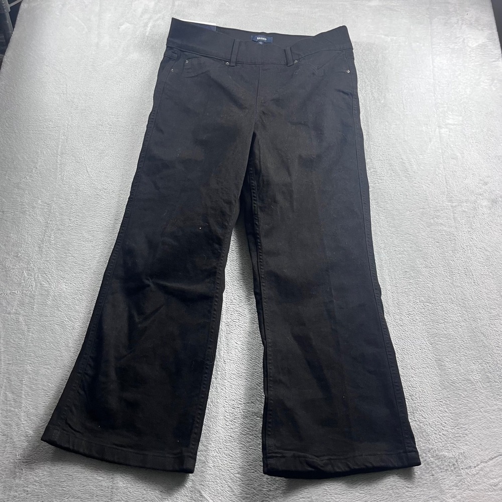 Spanx Clean Black Diego Kick Flare Jeans 20763R Womens 1X 1T Tall Stretch Denim